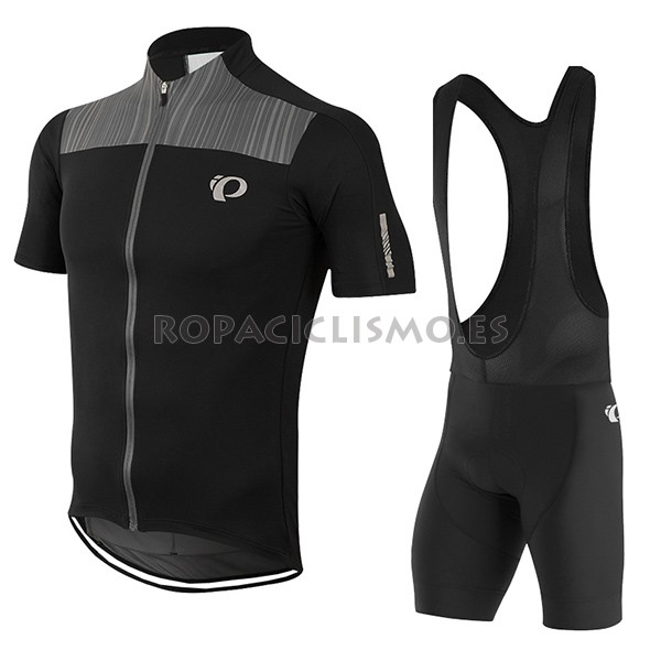 2017 Maillot Pearl Izumi tirantes mangas cortas negro y gris